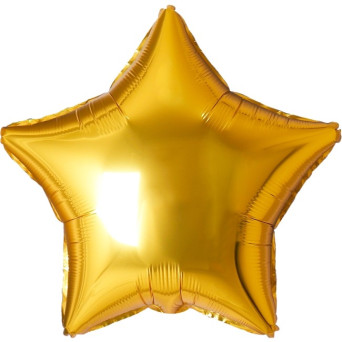 Globo Foil de Estrella de 170 Centímetros de color Oro