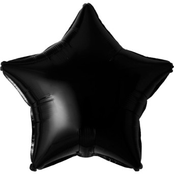 Globo Foil de Estrella de 170 Centímetros de color Negro
