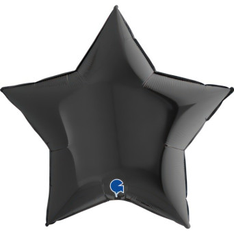 Globo Foil de Estrella de 91 Centímetros de color Negro