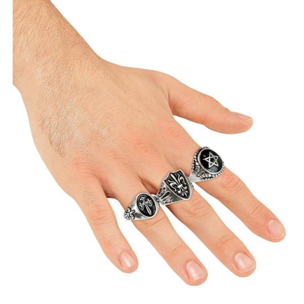 Anillo de Gótico 3 Unidades para Adulto