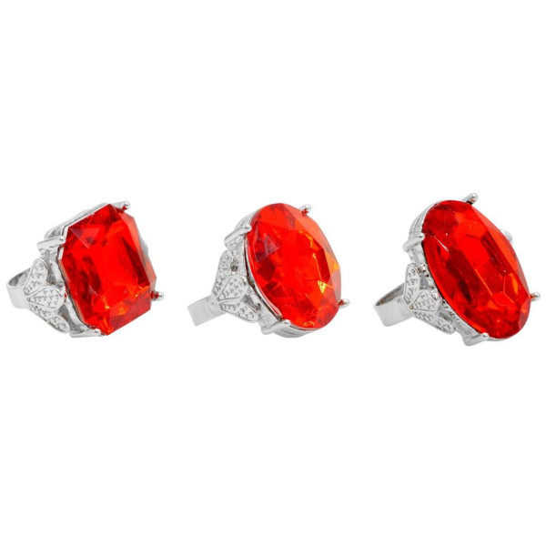 Anillo de Gema de color Rojo Varios Modelos para Adulto