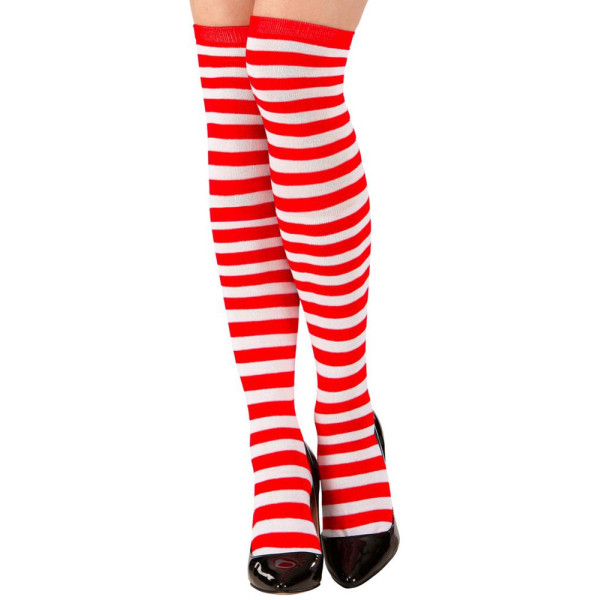 Calcetines de Rayas de color Blanco y Rojo de 64 Centímetros