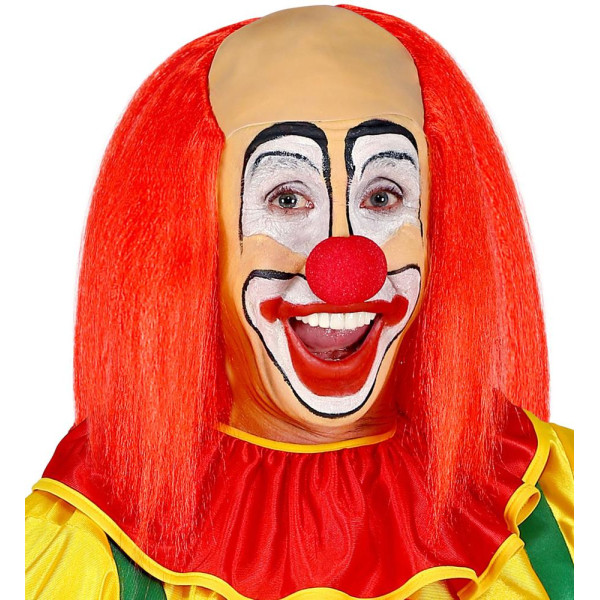 Calva de Payaso con Pelo Pelirrojo para Adulto