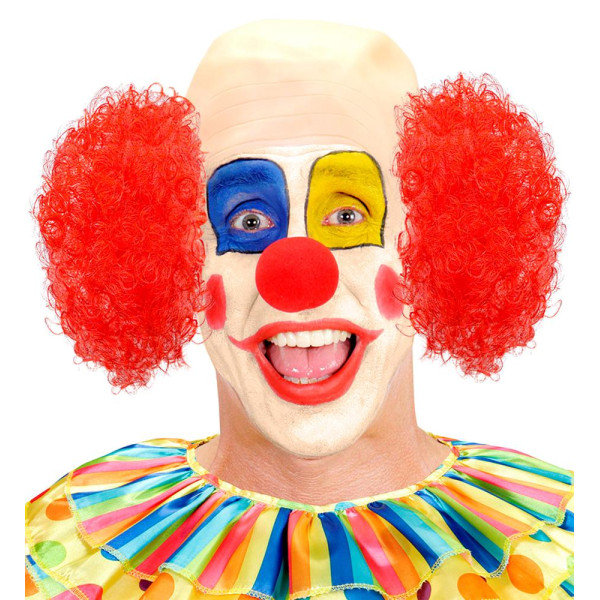 Calva de Payaso con Pelo Rojo para Adulto