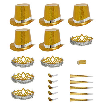 Set de Fiesta de color Oro Holográfico