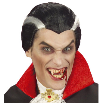 Peluca Negra de Vampiro para Adulto