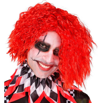 Peluca Roja de Payaso Siniestro para Adulto