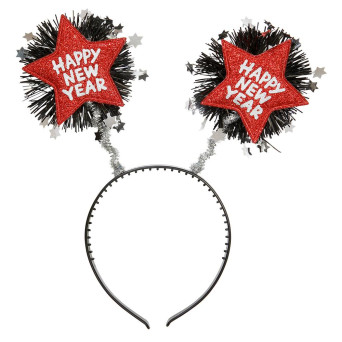 Diadema de Happy New Year de color Rojo