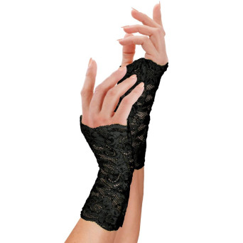 Guantes de Encaje de color Negro para Adulto