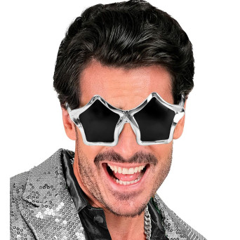 Gafas de Estrella de color Plata para Adulto