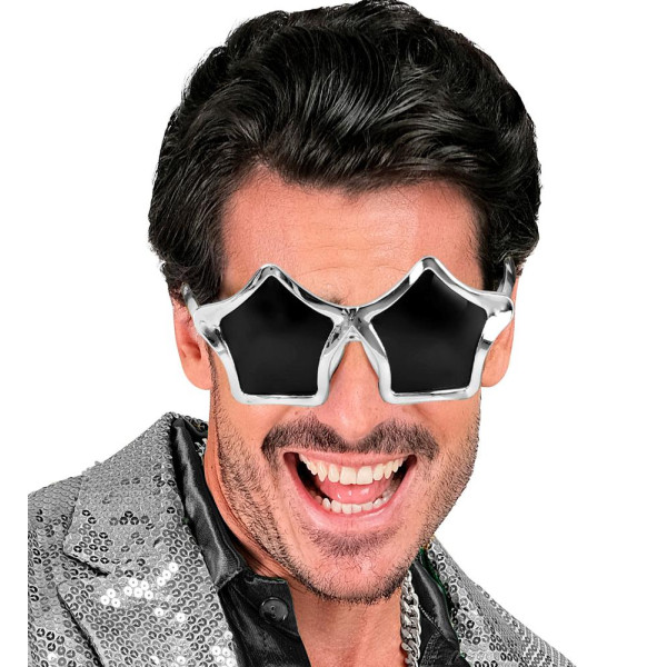 Gafas de Estrella de color Plata para Adulto