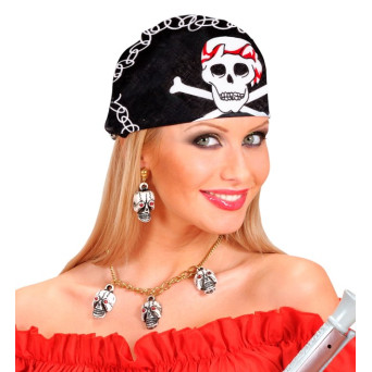 Pañuelo de Pirata Calavera de 55 x 55 Centímetros