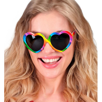 Gafas de Corazón Rainbow para Adulto