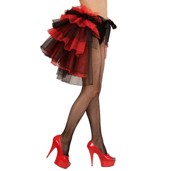 Polisón de Burlesque o Gótico de color Negro y Rojo para Adulto