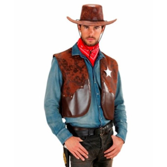 Chaleco de Vaquero del Lejano Oeste para Adulto