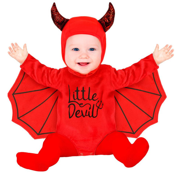 Disfraz de Diablo de color Rojo para Bebé