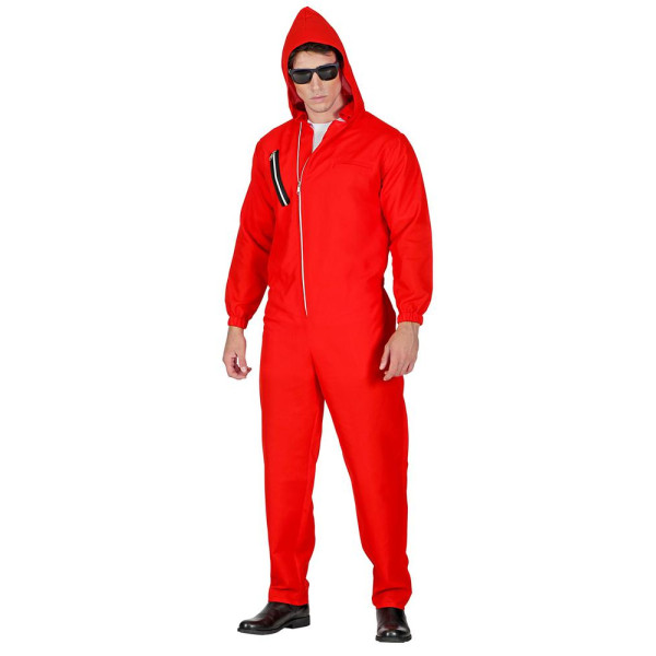 Disfraz de Convicto de color Rojo para Adulto