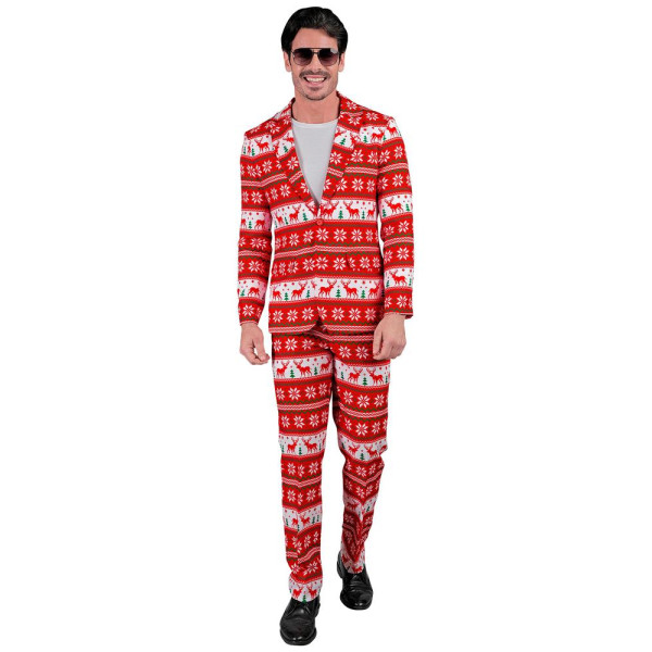 Disfraz de Feliz Navidad de color Rojo para Adulto