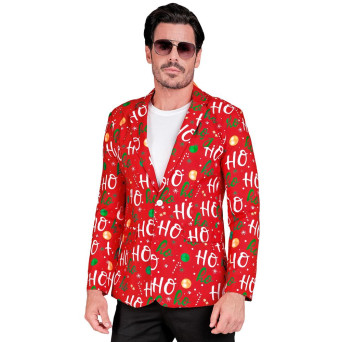 Chaqueta de Feliz Navidad de color Rojo para Adulto