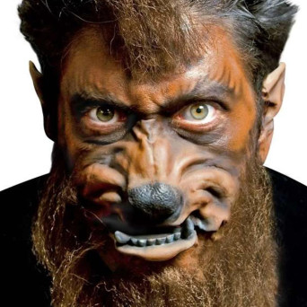Prótesis de Cara de Hombre Lobo de Látex