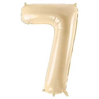 Globo Foil de Número 7 de 72 Centímetros de color Beige