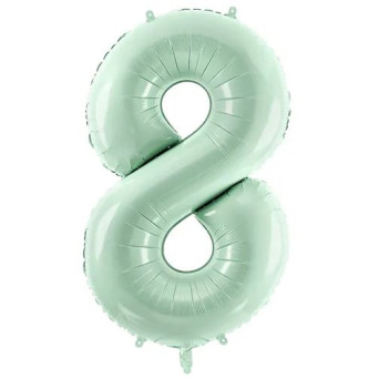 Globo Foil de Número 8 de 72 Centímetros de color Verde