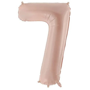Globo Foil de Número 7 de 72 Centímetros de color Beige Oscuro
