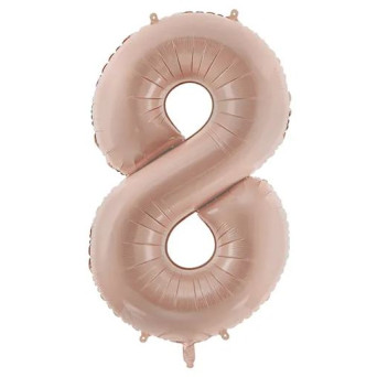Globo Foil de Número 8 de 72 Centímetros de color Beige Oscuro
