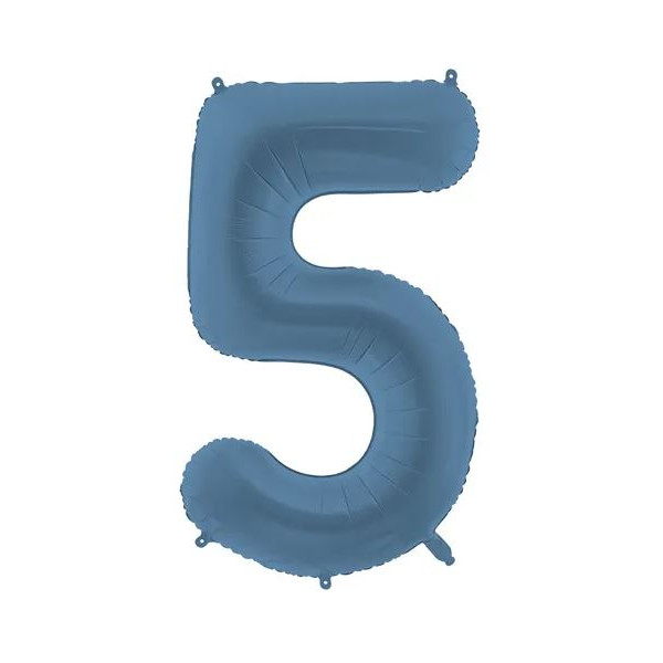 Globo Foil de Número 5 de 86 Centímetros de color Azul Marino