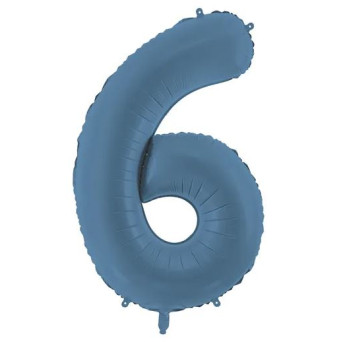 Globo Foil de Número 6 de 86 Centímetros de color Azul Marino
