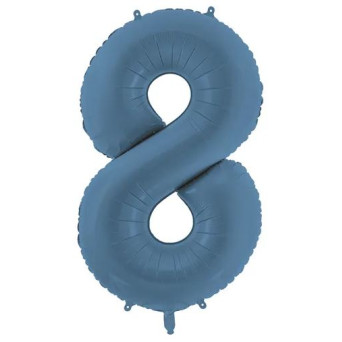 Globo Foil de Número 8 de 86 Centímetros de color Azul Marino