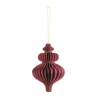 Linterna de Nido de Abeja Carámbano de color Burdeos de 10 x 15 Centímetros