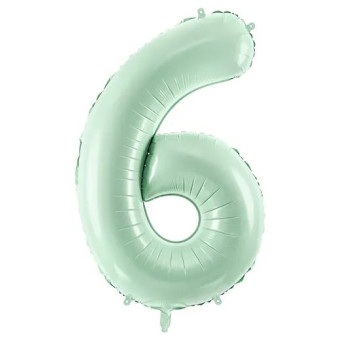 Globo Foil de Número 6 de 72 Centímetros de color Verde