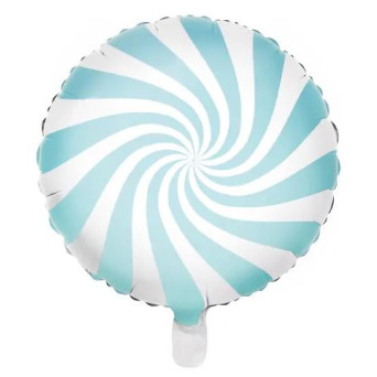 Globo Foil de Caramelo de 35 Centímetros de color Azul Claro