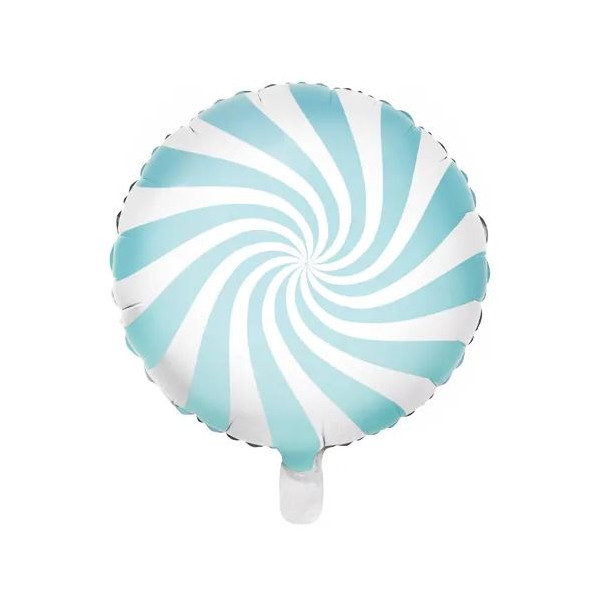 Globo Foil de Caramelo de 35 Centímetros de color Azul Claro