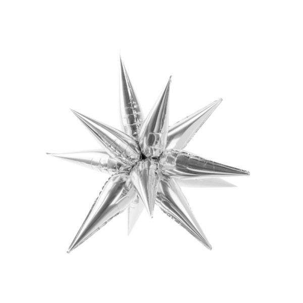 Globo Foil de Estrella 3D de 95 Centímetros de color Plata
