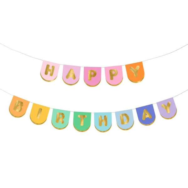 Guirnalda de Happy Birthday de 2,13 Metros