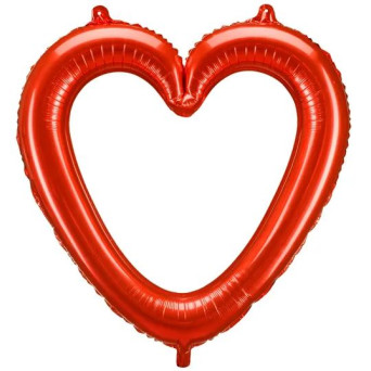 Globo Foil de Corazón de color Rojo de 86 x 83,5 Centímetros