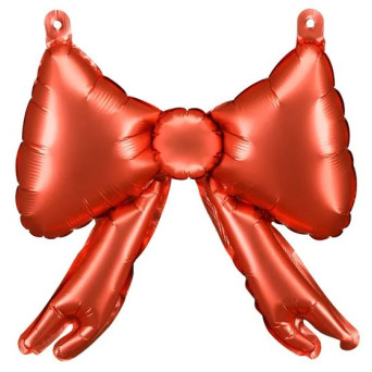 Globo Foil de Lazo 5 Unidades de 25,5 x 25 Centímetros de color Rojo