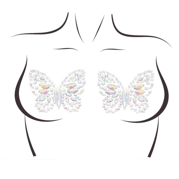 Pegatina de Joyas de Mariposa Brillante en la Oscuridad para el Pecho
