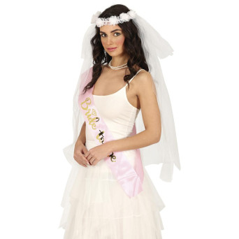 Velo de Novia con Corona de Flores para Adulto