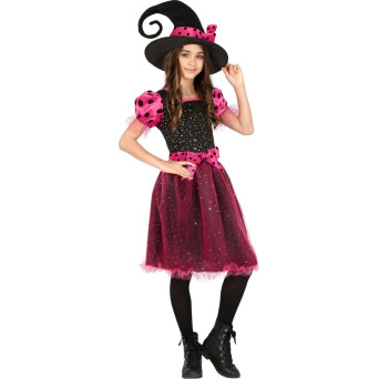Disfraz de Bruja Rosa Infantil