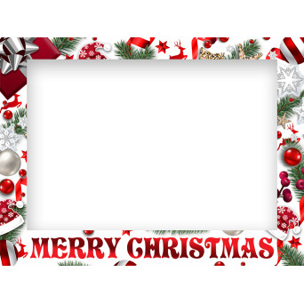 Marco de Navidad Blanco de 80 x 60 Centímetros