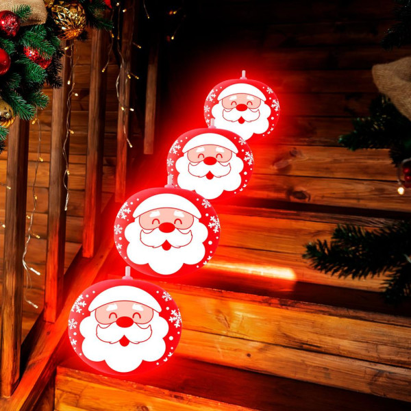 Globo de Papa Noel 5 Unidades con Luz