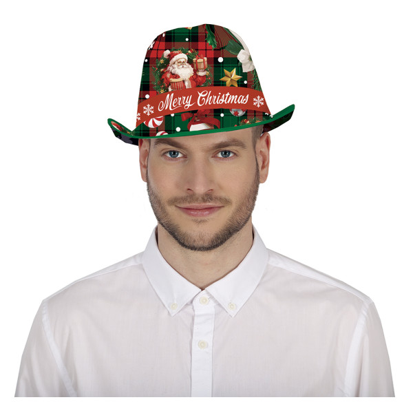 Sombrero de Gangster de Merry Christmas para Adulto