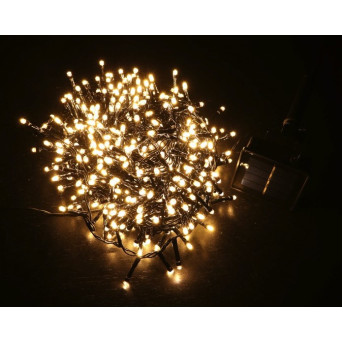 Guirnalda Solar de 560 LED´s Blanco Cálido Multifunción para Exterior