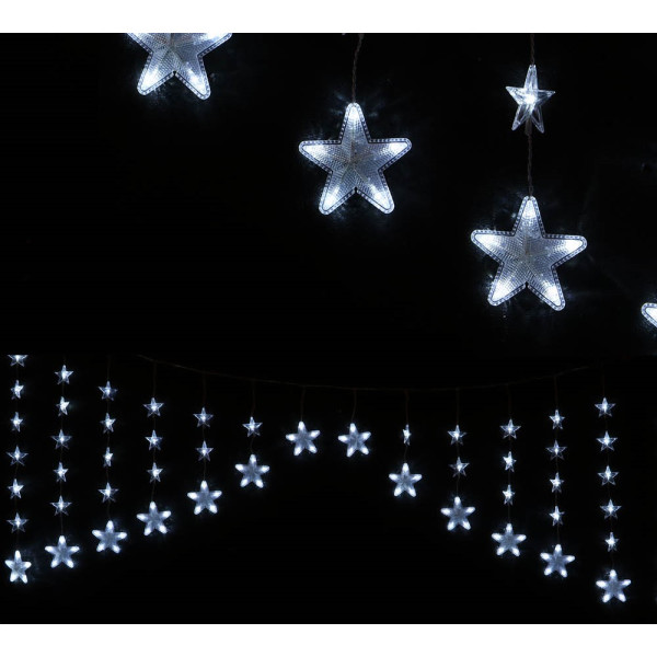 Cortina Estrellas de 136 LED´s Blanco