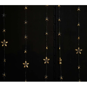 Cortina Estrellas de 144 LED´s Blanco Cálido