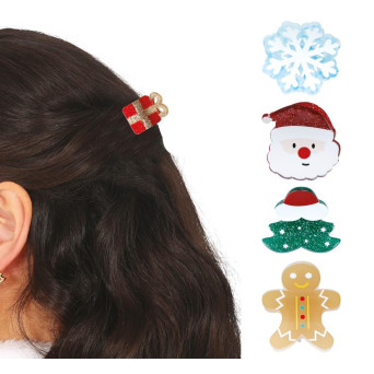 Pinza de Navidad 5 Unidades de 3 Centímetros para el Pelo