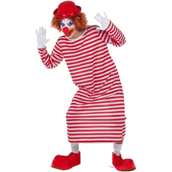 Disfraz de Payaso Rayas para Adulto